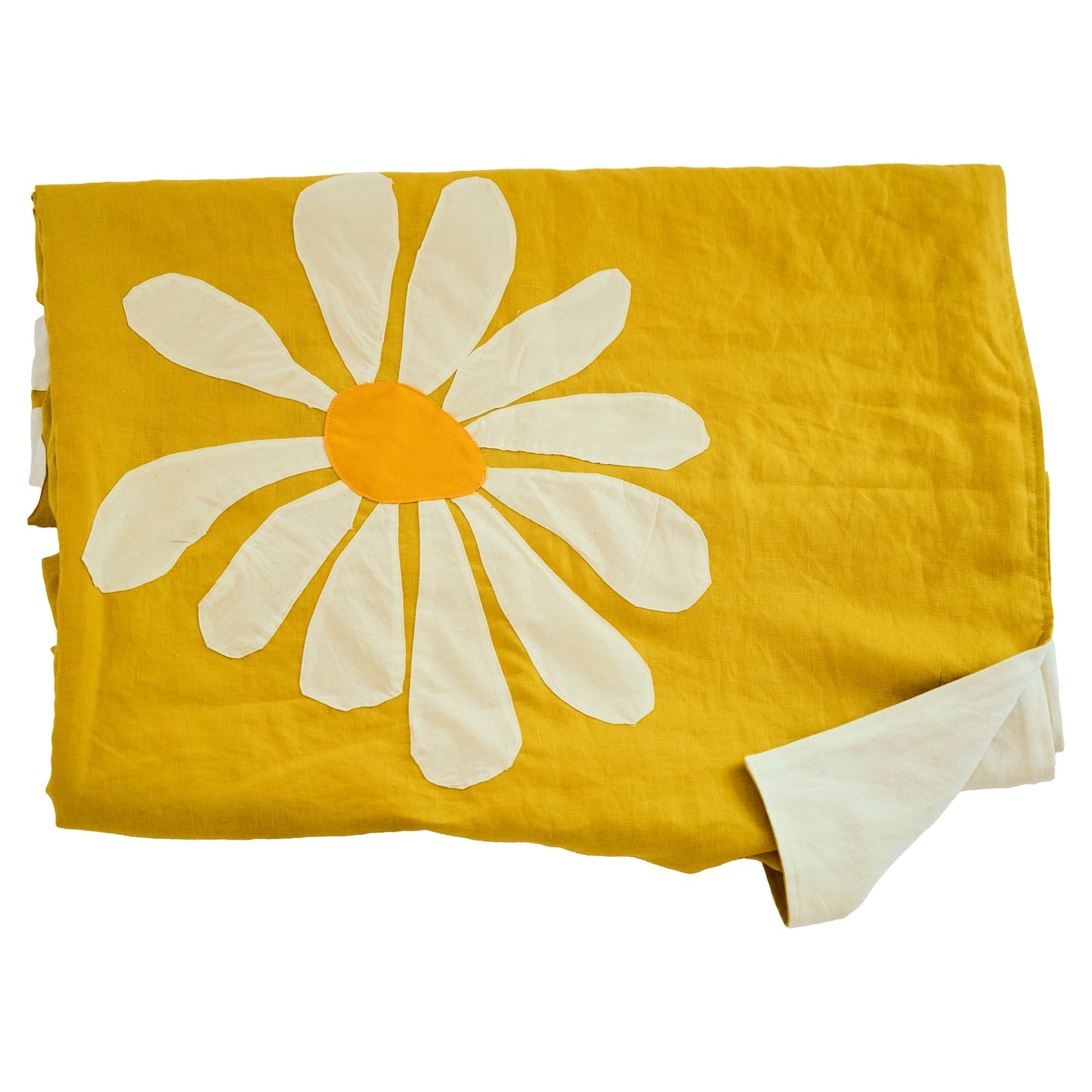 Flower linen blanket