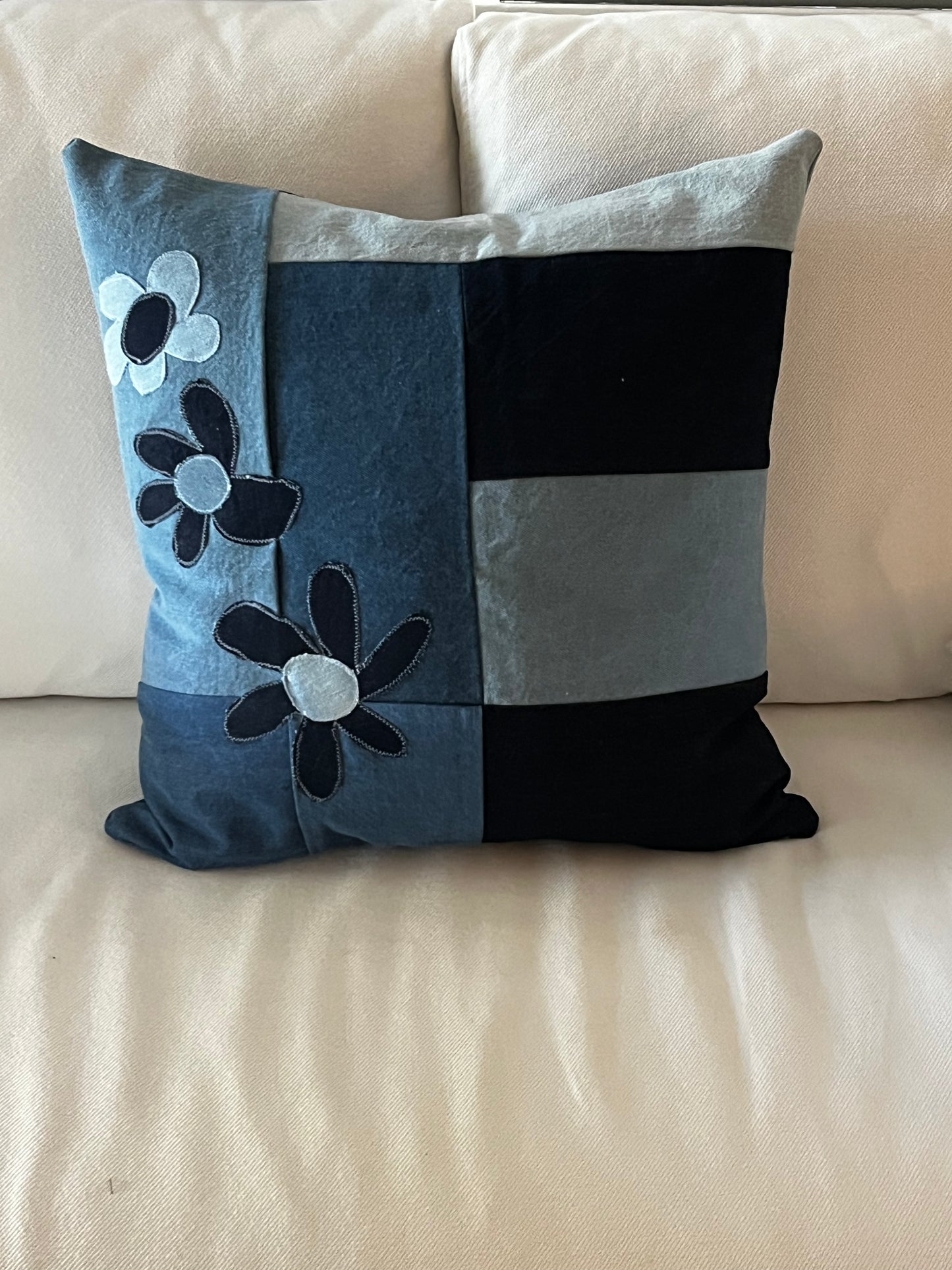 Quilted Denim Pillow