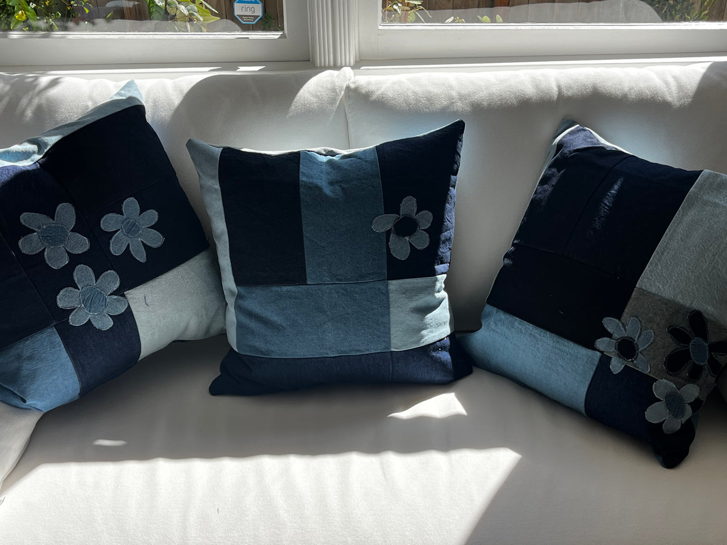 Quilted Denim Pillow
