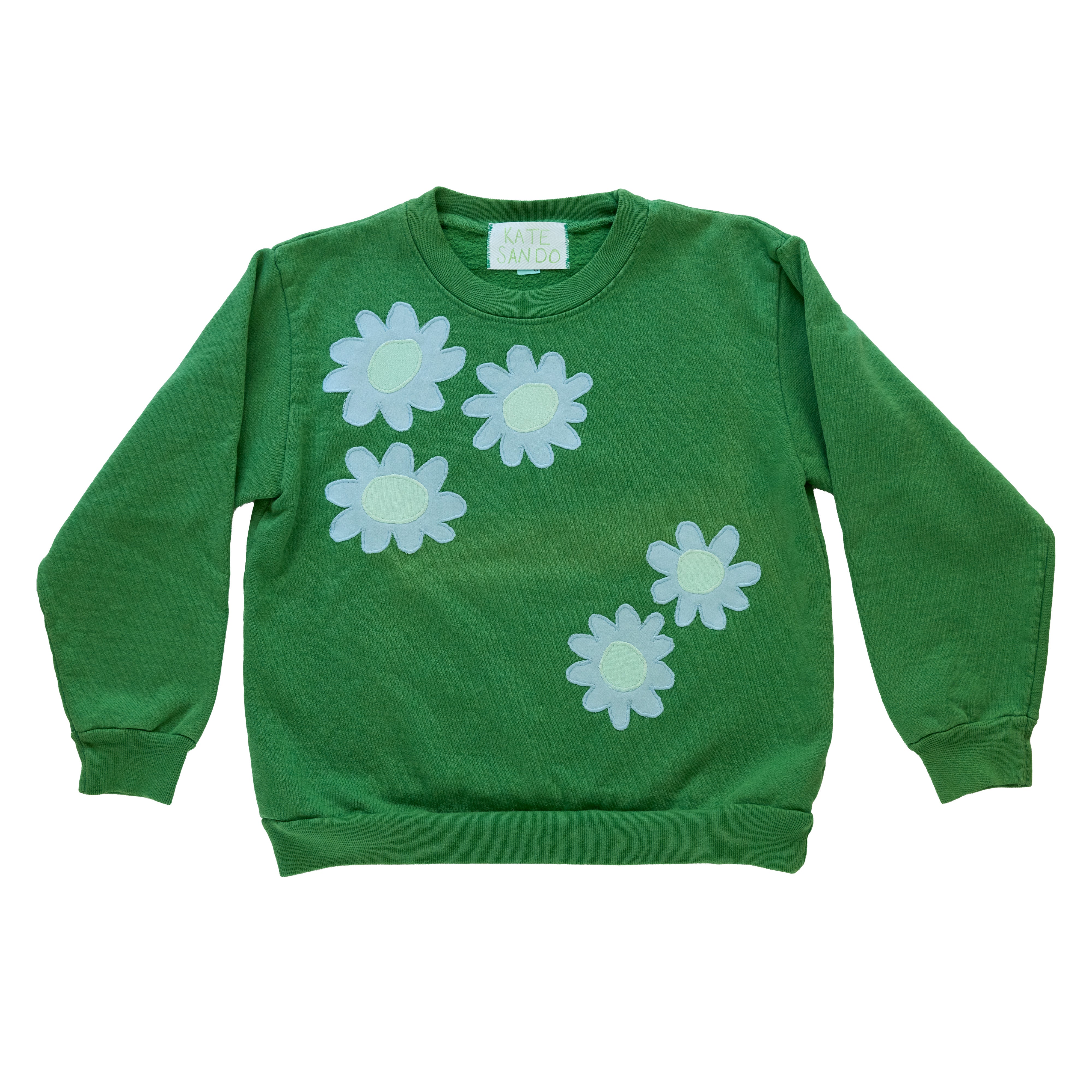 Kids Flower Green Sweatshirt 2 3 years