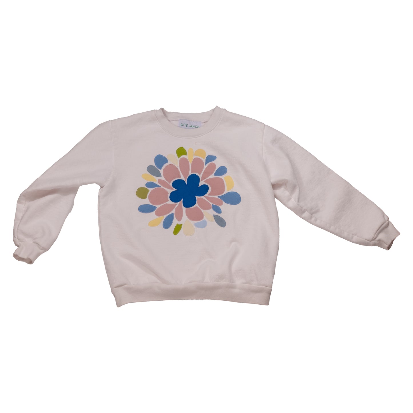 Kids Mosaic Flower Crewneck