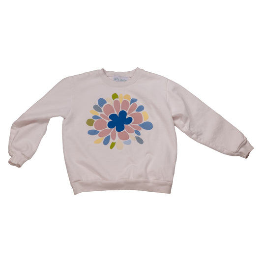 Kids Mosaic Flower Crewneck