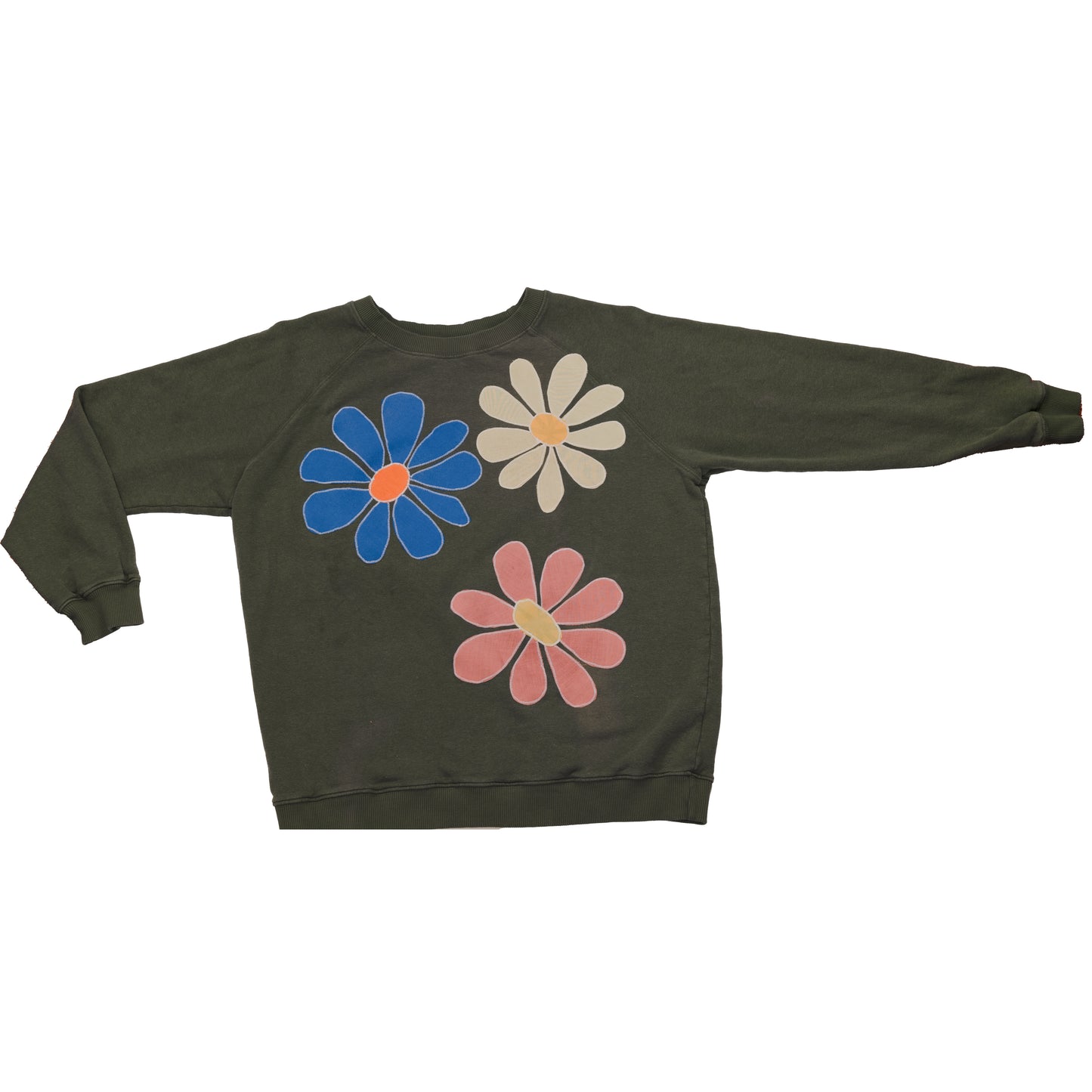 Three Burst Flower Crewneck