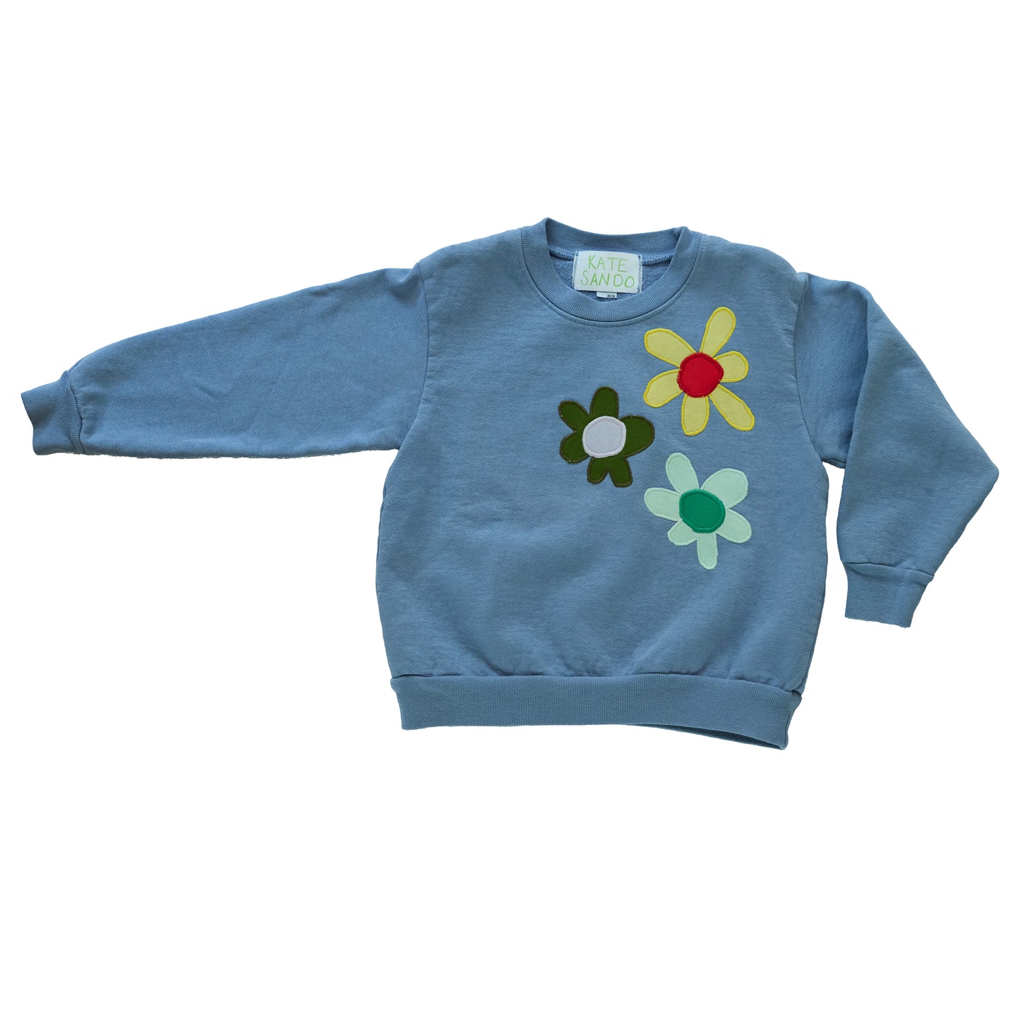 Kids Three Flowers Crewneck